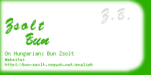 zsolt bun business card